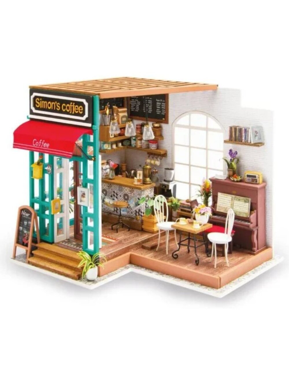 Robotime Rolife DIY Miniature House Simon's Coffee Shop